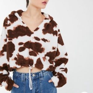 Urban Outfitters Tilly Cozy Faux Fur Hoodie Sweatshirt